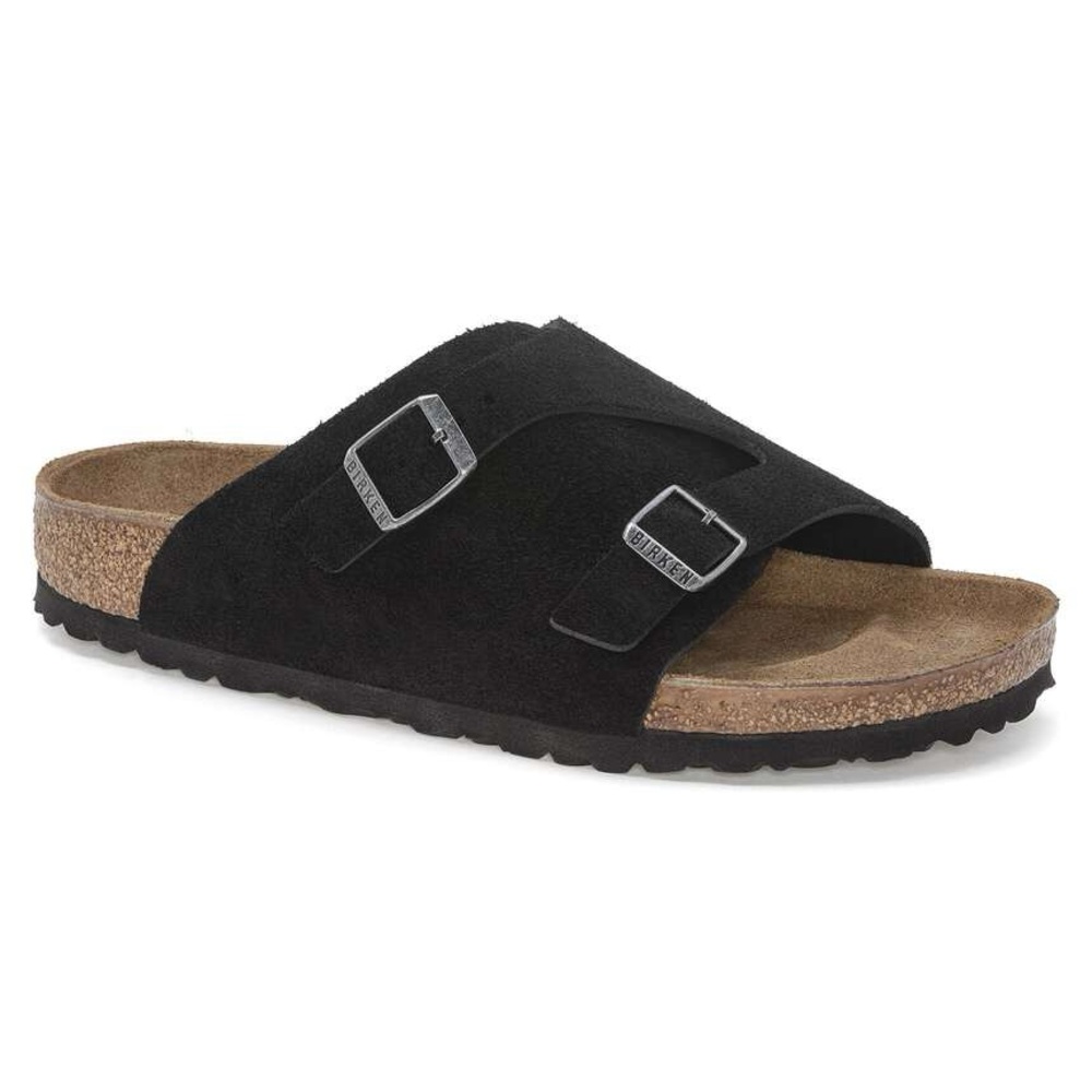 Birkenstock Black Suede Leather Zürich Sandals